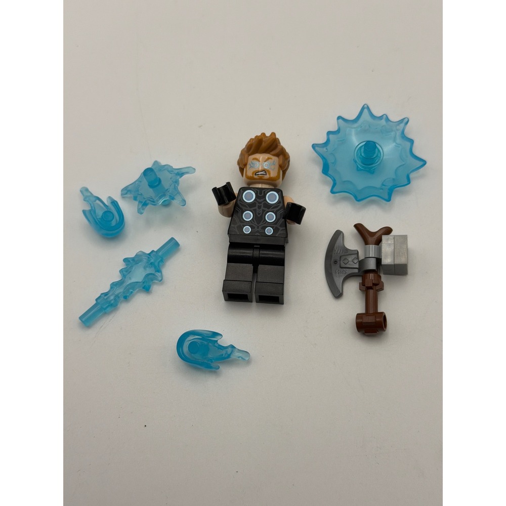 LEGO Marvel Thor Minifigure sh508 Avengers Infinity War Stormbreaker Power Blast
